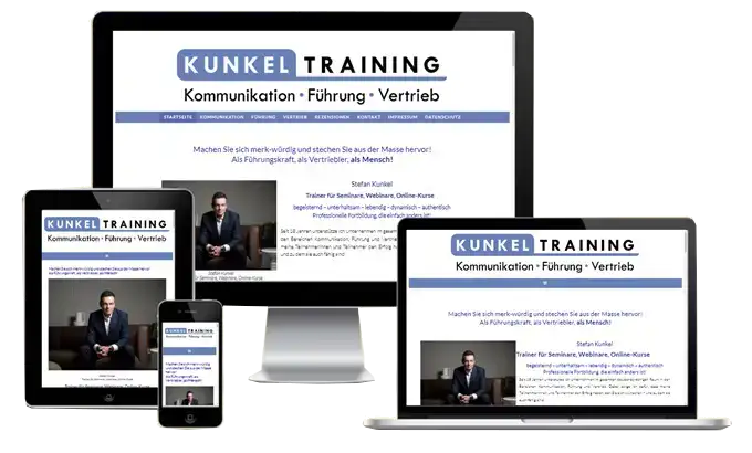 Homepage Erstellung für Stefan Kunkel Schwabach Webdesign Referenz Schwabach Kunkel Training